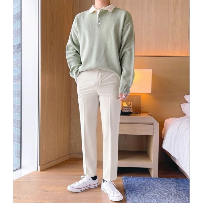 Rockystar - Celana Bahan Formal Slimfit Pria Ankle Pants