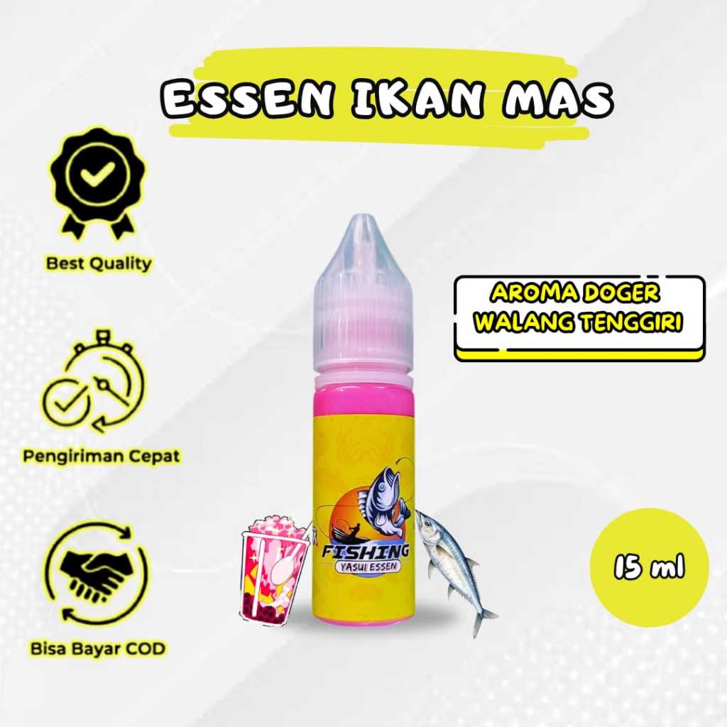 Essen Ikan Mas Doger Walang Tenggiri 15ml Spesialis Ikan Mas Babon Rame Essen Ikan Mas Lomba Harian 