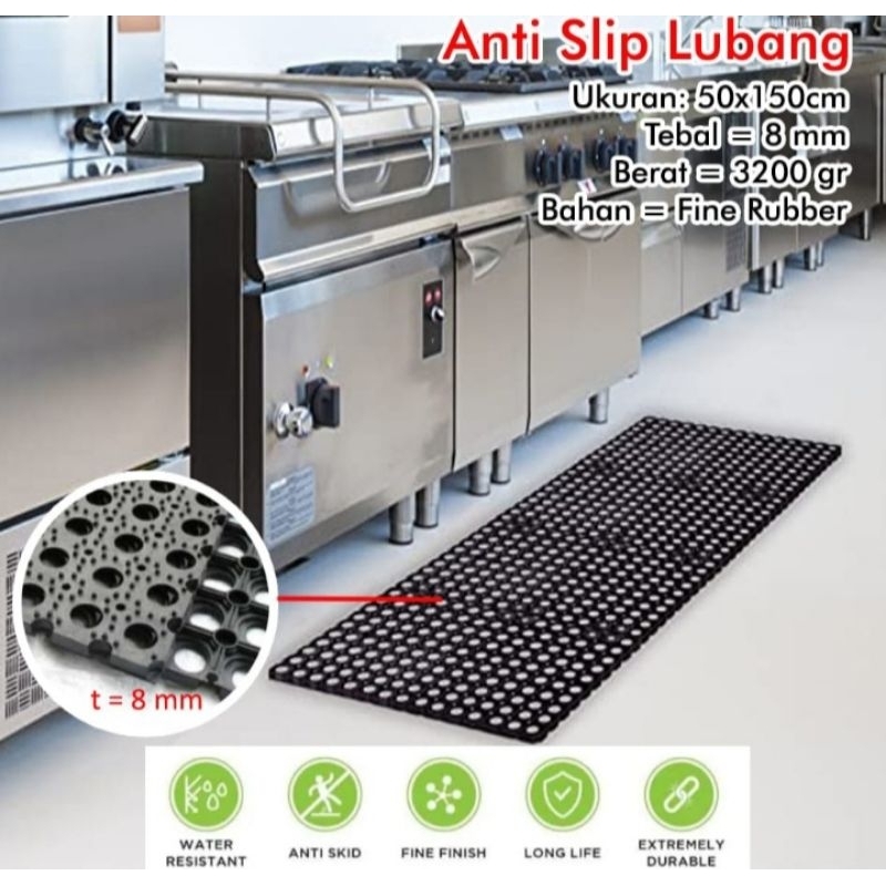 Ring Mat Karet 50x150cm / Keset Karet /Keset lubang