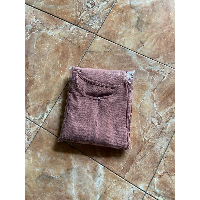 gamis polos warna dusty pink