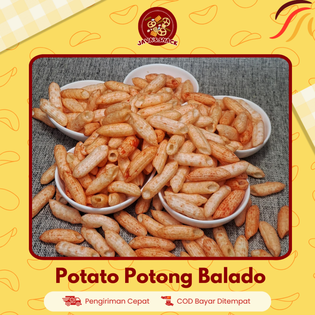 

Potato Potong Balado Pedas Asin Gurih kemasan 250gr 500gr