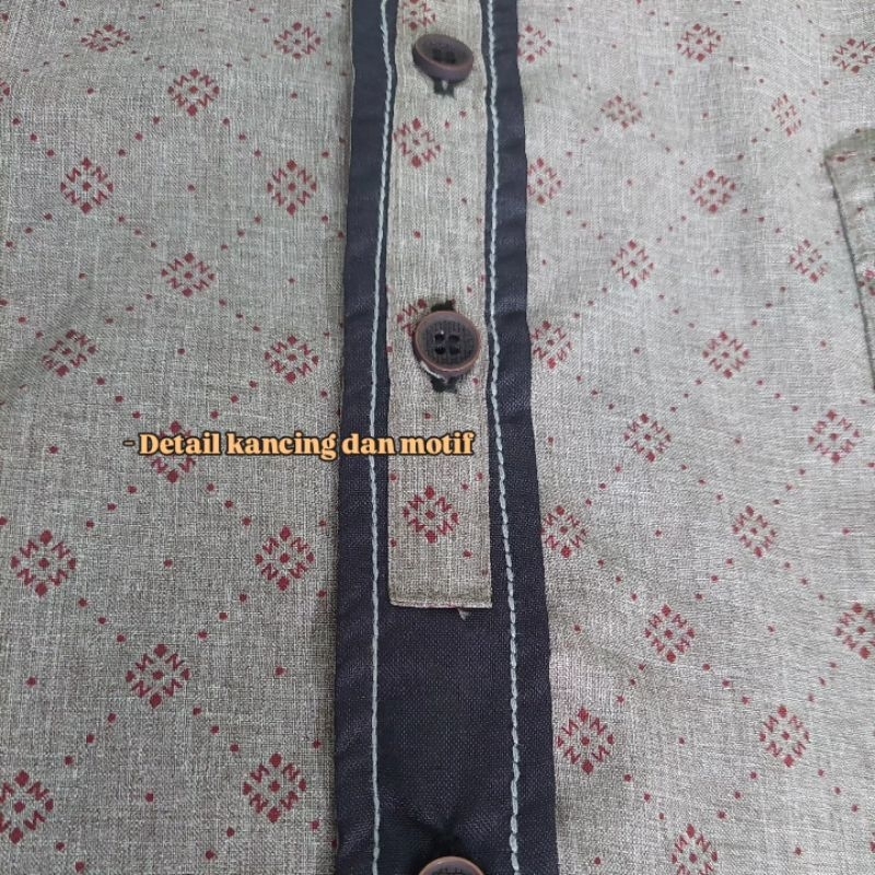 Baju Koko Baju Takwa Ribath Motif Pakaian Pria Lengan Panjang