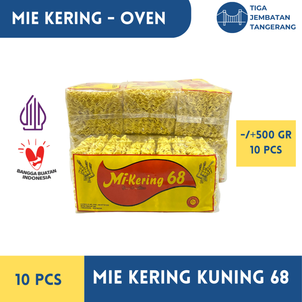 

Mie kering kuning 68 500 Gram Mie oven Mie Instan Mie Telur Mie Burung dara Mie Cap Atom Bulan Mie Cap 3 Ayam Ekomie atoom Mie telur 68