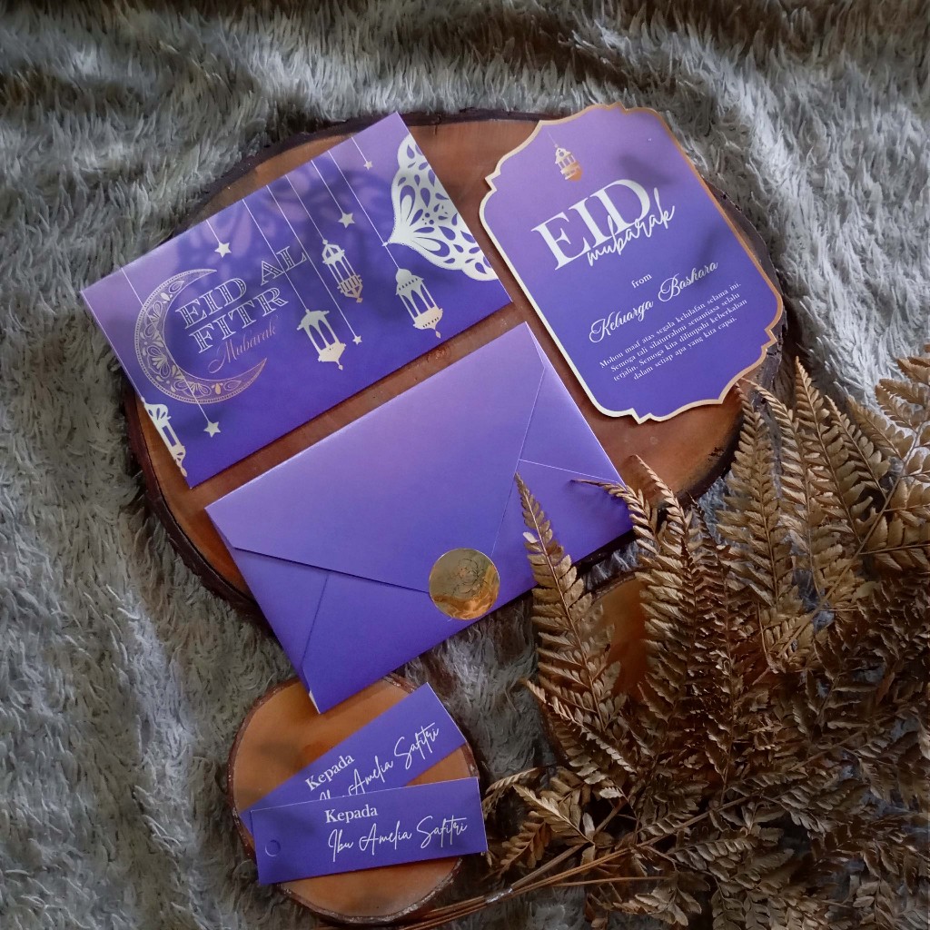 Kartu Ucapan Idul Fitri Lebaran Amplop Custom