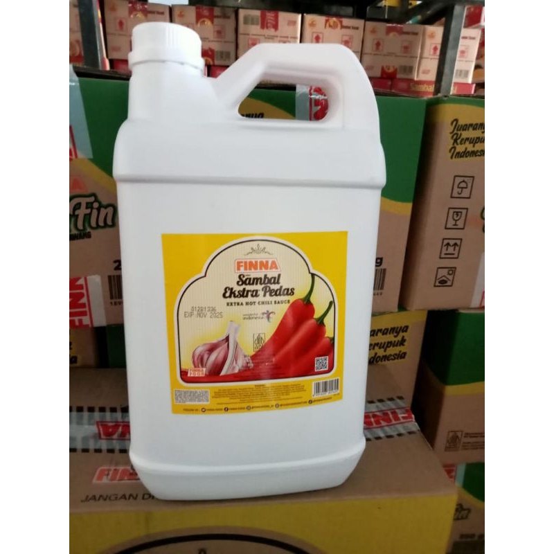 

saos finna exstra pedas kemasan jerigen