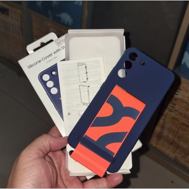 SEIN ( S22+ / S22 Plus ) case silicone strap navy oranye Samsung