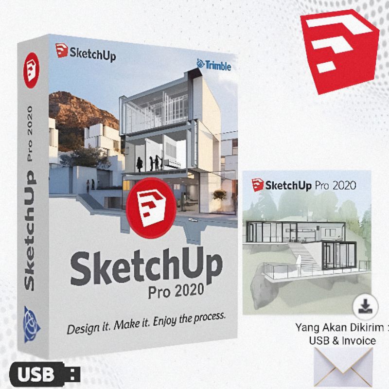 Sketchup Pro 2020 Commercial Lisensi Original Product for Win/Mac (Lifetime).