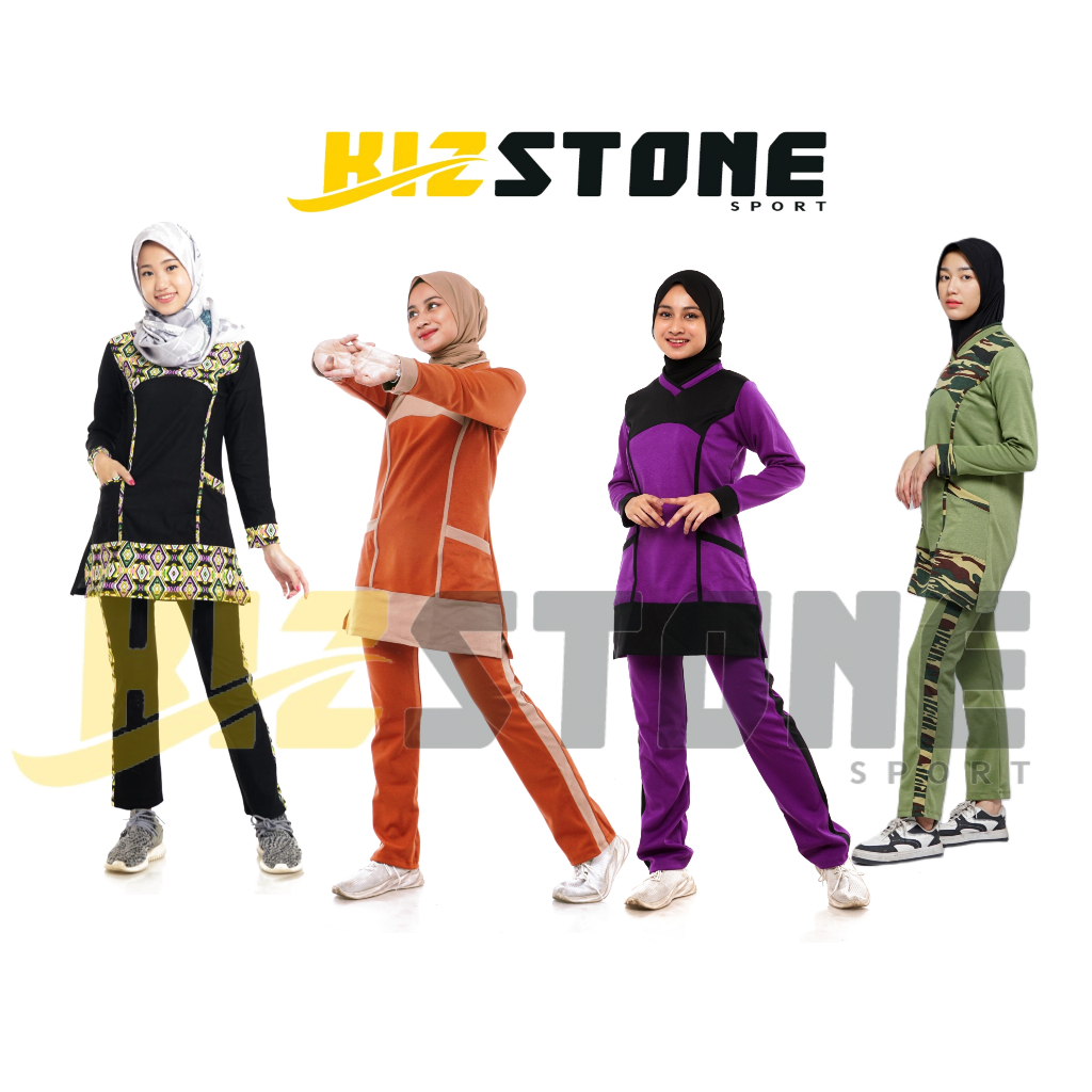Setelan Baju Olahraga Wanita | Baju Senam Muslimah | Sportwear