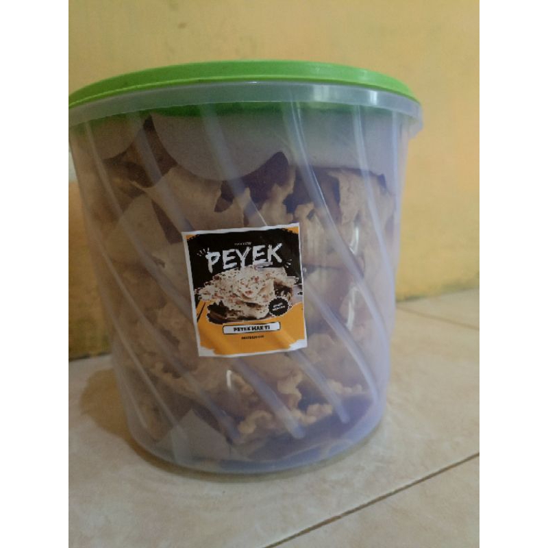 

peyek rempeyek kacang udang reborn kemasan toples 10L renyah enak peyek mak ti blitar