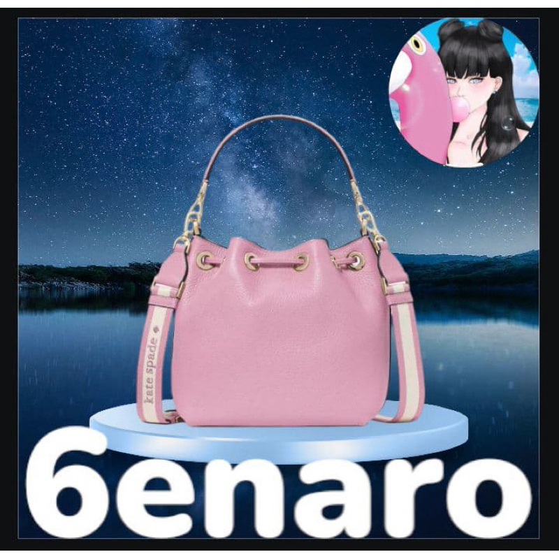 ORI PINK BLACK GRAY WHITE KATESPADE EMMA BUCKET SLINGBAG SIX 6eranos 6enaro 6erano Genaro CODE CANA 