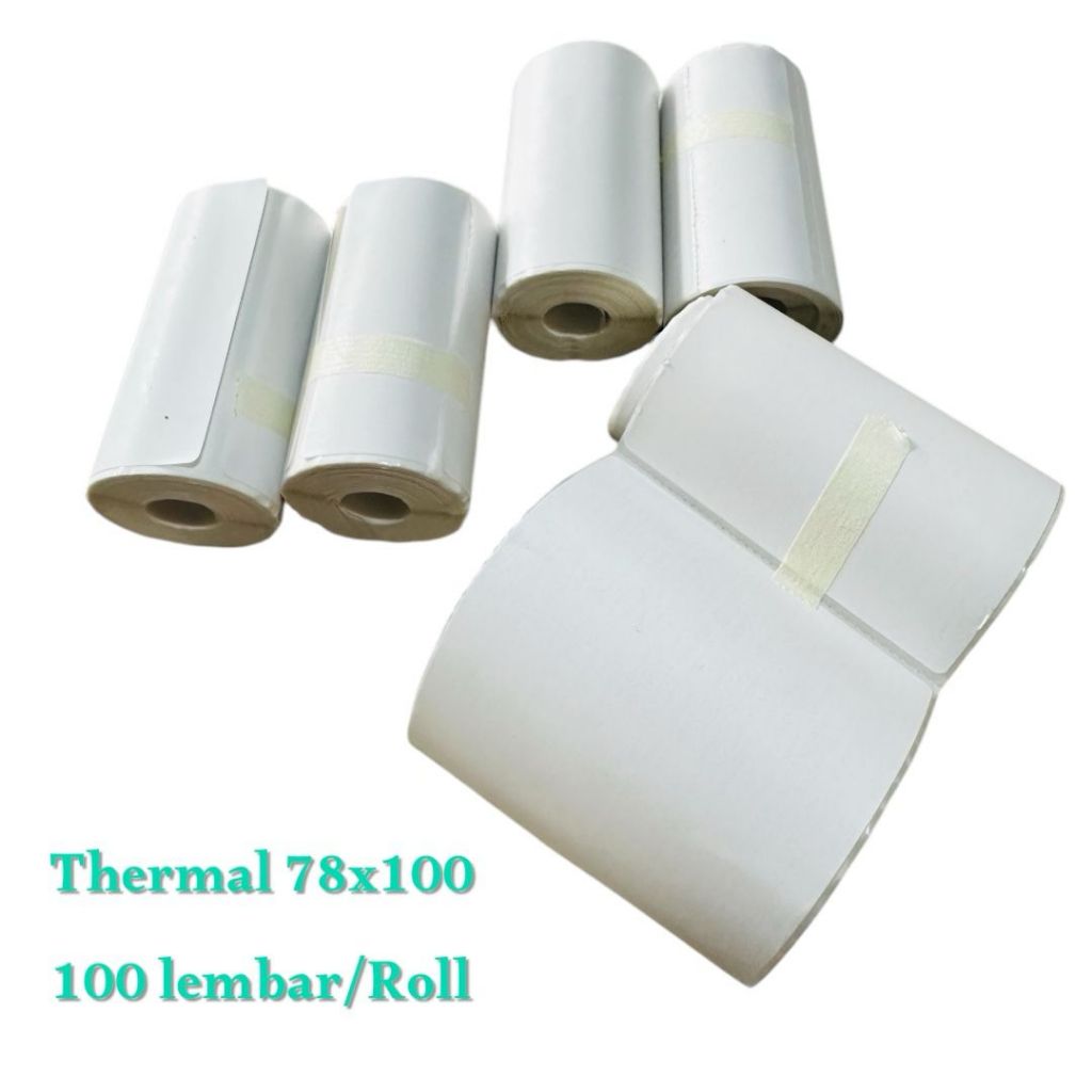 

Kertas Sticker Label Thermal 76x100 mm 76 x 100 core 0,5" 1/2 inch - 80x100 80mm 80 x 100