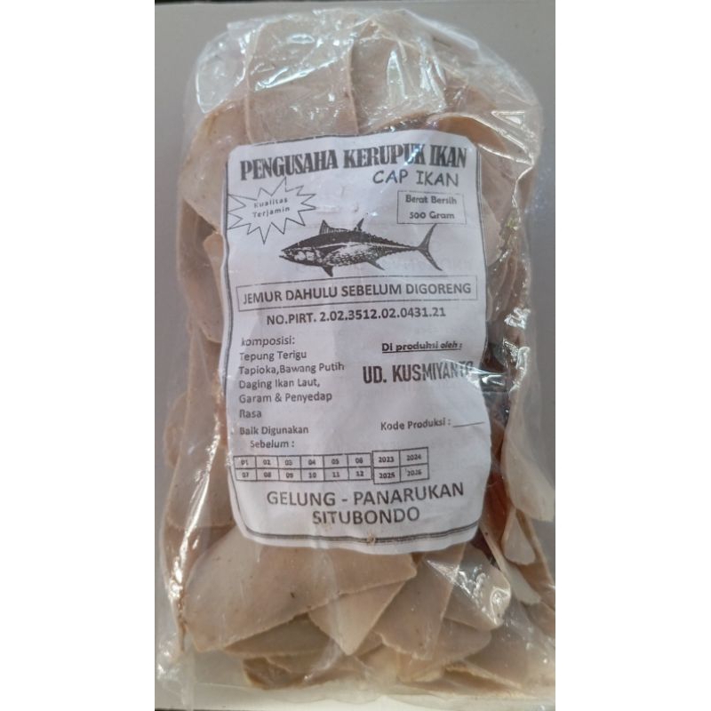 

Kerupuk Ikan mentah khas Situbondo 500g