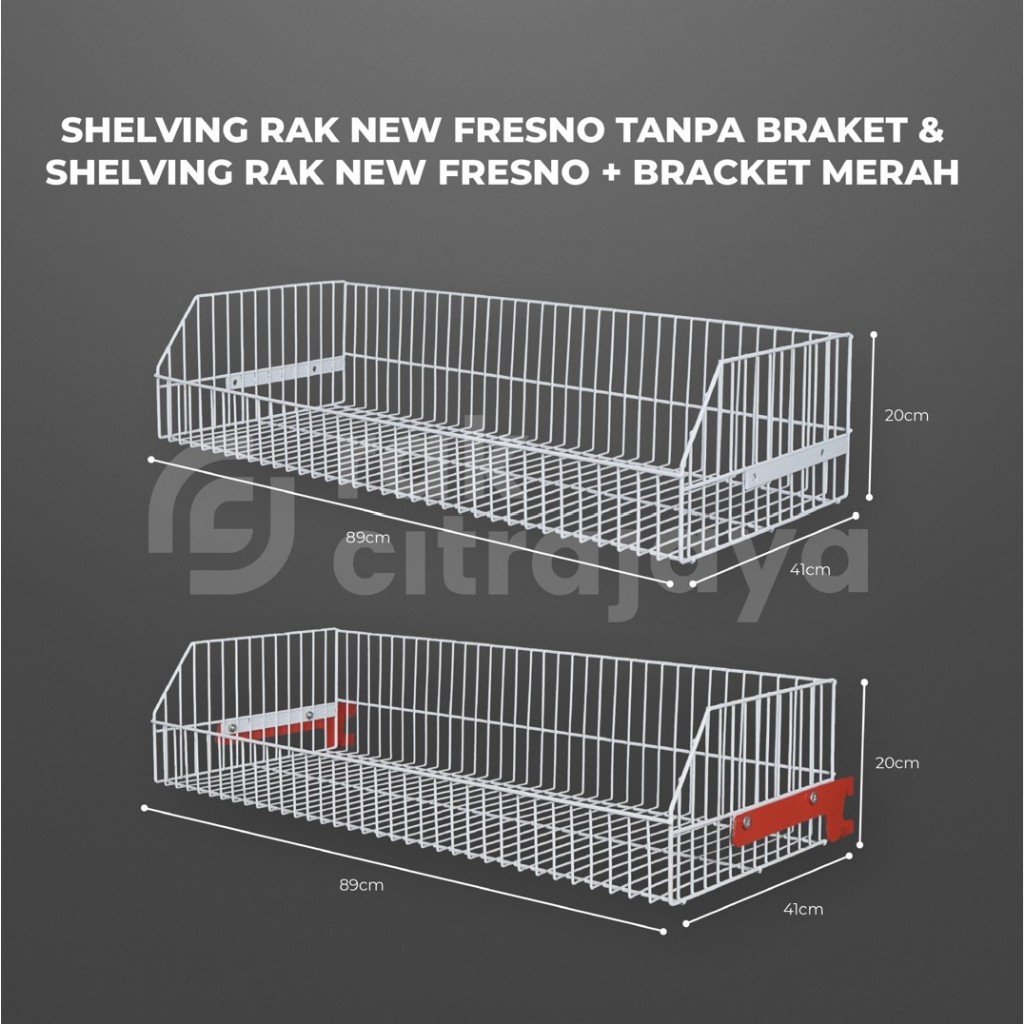 NEW FRESNO | EKSTRA RAK TAMBAHAN KERANJANG SHELVING BESI GONDOLA TOKO DISPLAY