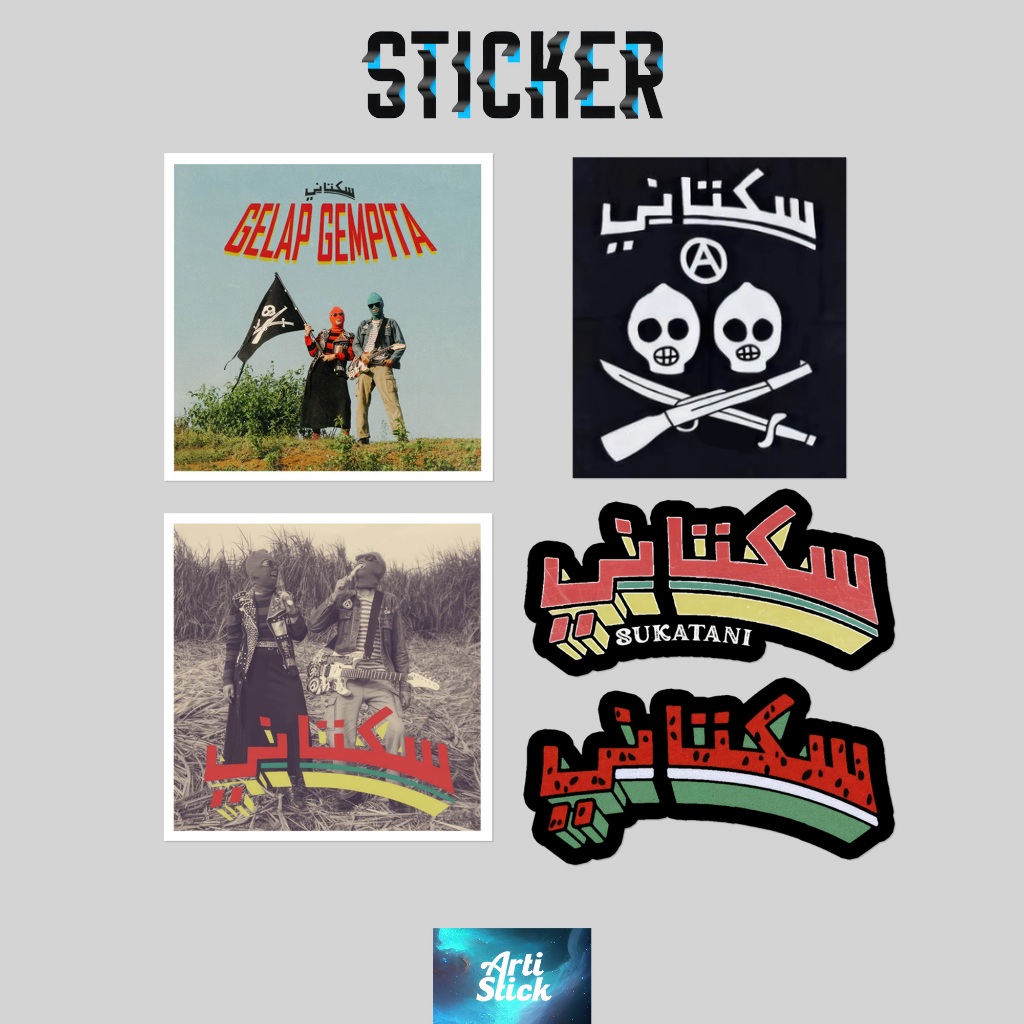 

(5 PCS) Sticker Pack Band Series SUKATANI| Vinyl Laminasi anti air | ArtiStick Merch