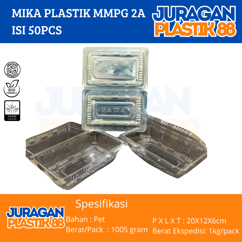 Mika Plastik MMPG 2A | Mika Kue Makanan Uk 2A @50pcs
