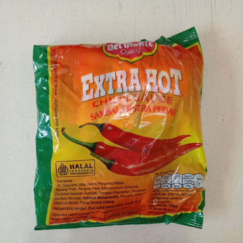 

delmonte saus sachet extra pedas