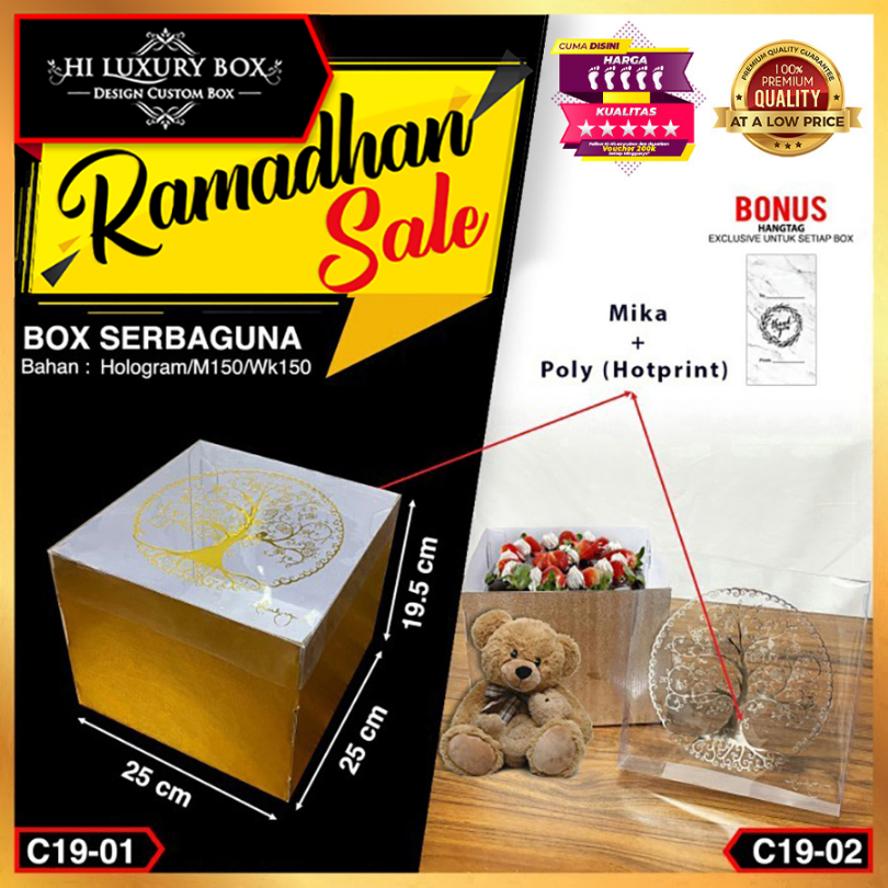 

KOTAK KUE|HOLOGRAM|MIKA|KADO|HAMPERS|SERBAGUNA|DUS|BOX|PACKAGING|C19