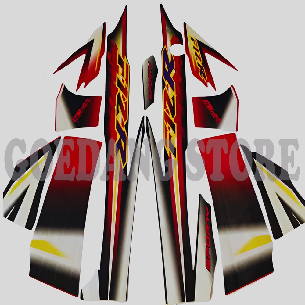 Striping Standart Yamaha F1zr Fiz R F1z r Fizr 2003 Merah Putih List Body Berkualitas
