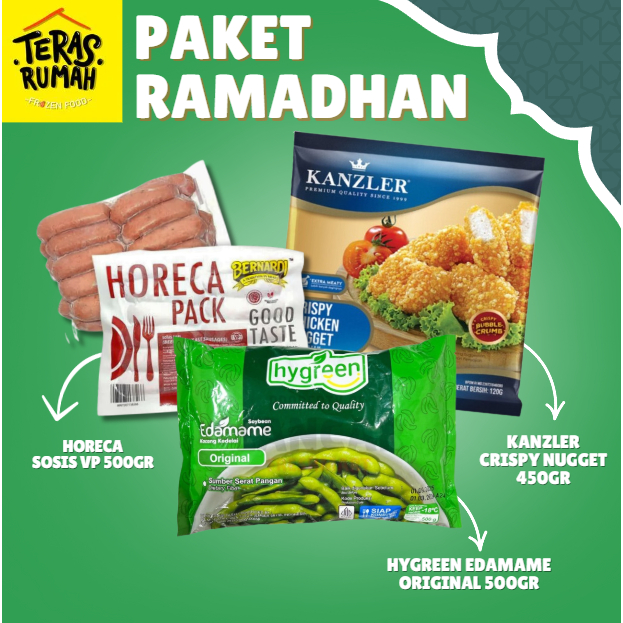

PAKET RAMADHAN 4 : KANZLER CRISPY NUGGET, SOSIS BERNARDI, EDAMAME