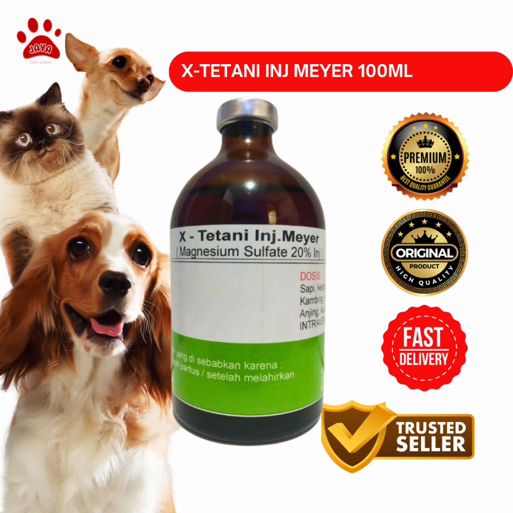 Obat Tetanus Ternak - Obat Kejang Sapi Kambing Domba - X-Tetani Inj Meyer 100ML - Obat Kejang otot