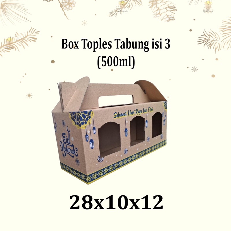 

Box toples tabung 500ml/Box toples tabung kue kering/Gable box 500ml/box toples lebaran/box hampers lebaran/box hampers kuker/box toples tabung isi 3