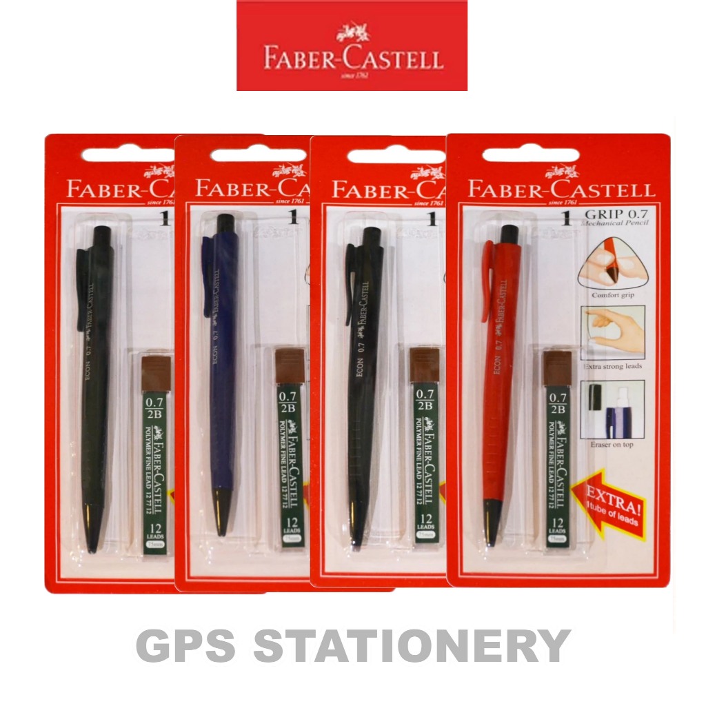 

Pensil Mekanik Faber Castell/Mechanical Pencil Opaque Blister/Ukuran 0.7 MM/GRATIS 1 Tube Refill