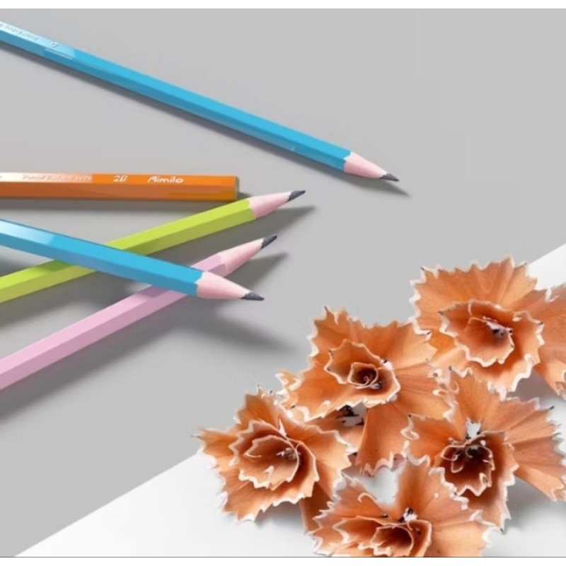 

Pencil 2B graphite pensil sekolah kuliah per pcs