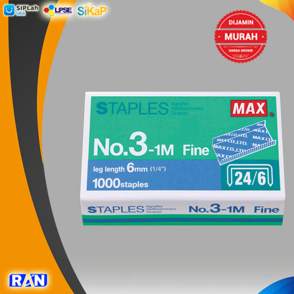 

Stapler Isi Stapler Nomor 50 6mm 1/4'