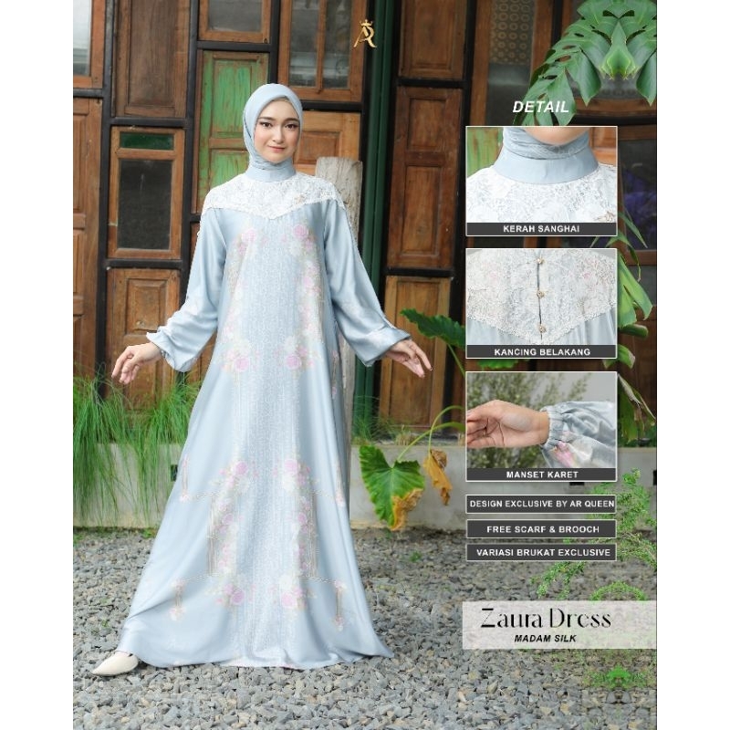 Dress Terbaru AR Rafi Premium - Zaura Dress - Gamis Motif Variasi Brukat Exclusive - ORI By AR Rafi