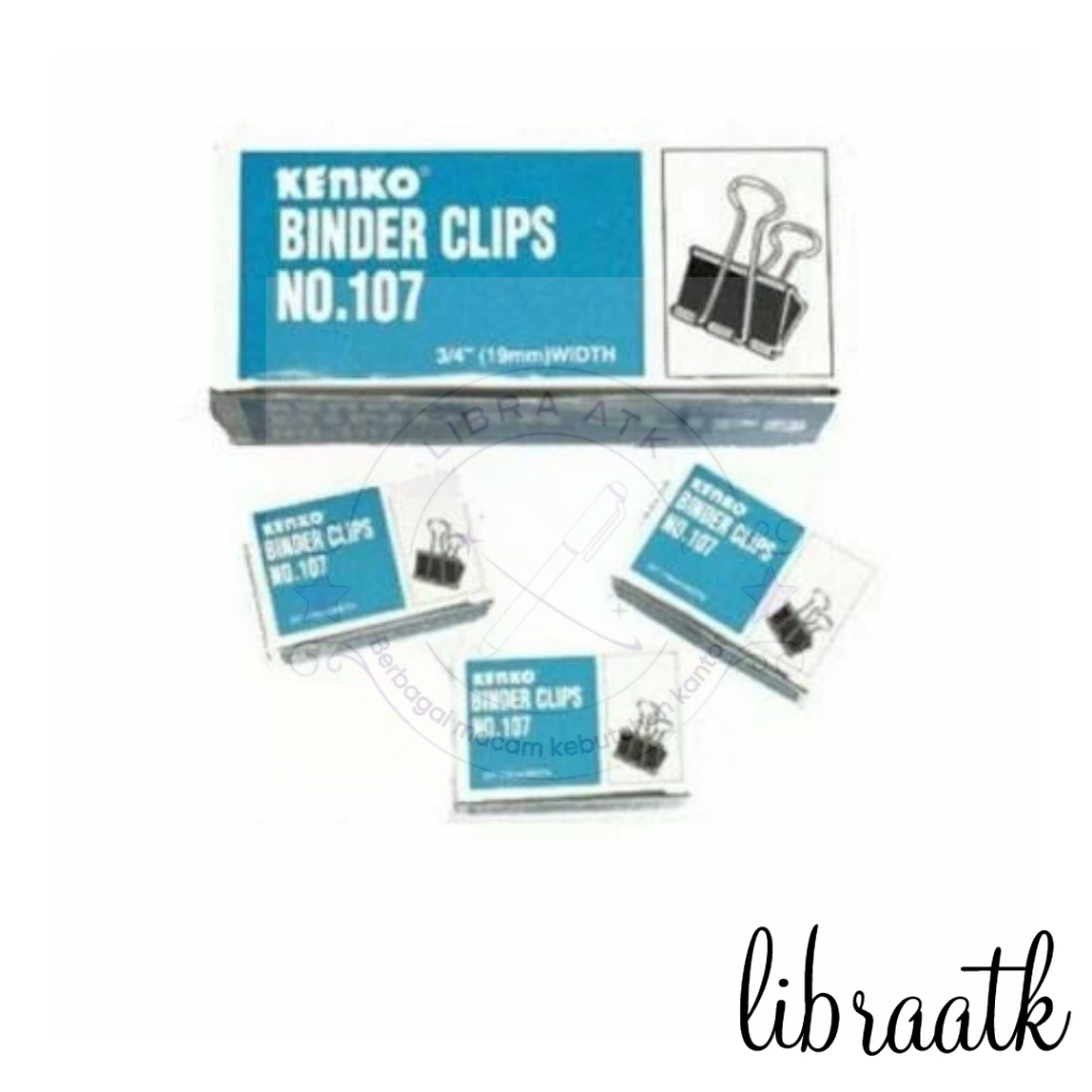 

LA - Binder clip kenko no 107 / klip kertas / penjepit kertas kenko no 107 per box