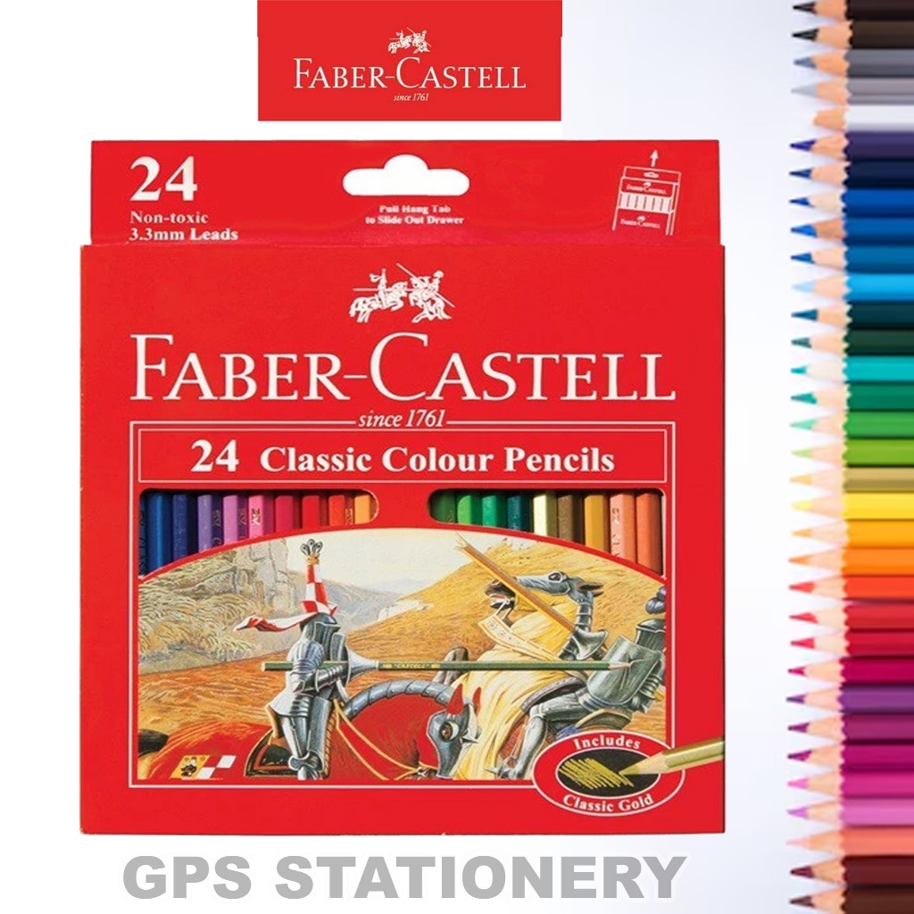 

Pensil Warna Faber Castell 24 Warna Ukuran Panjang / Classic Colour Pencil