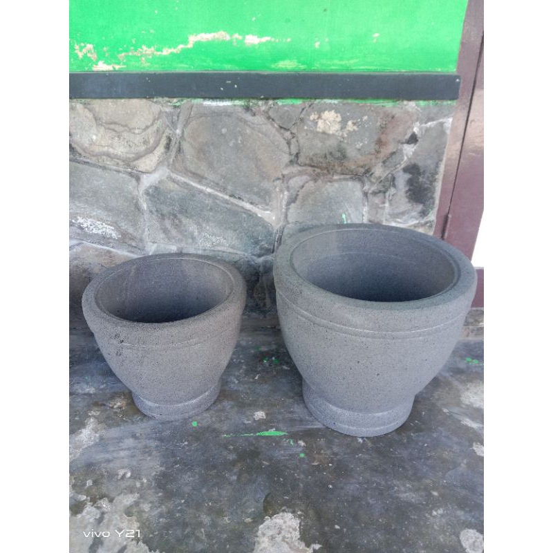 lumpang jumbo batu asli 100%Diameter 40cm (tidak ngeres dan berpasir)