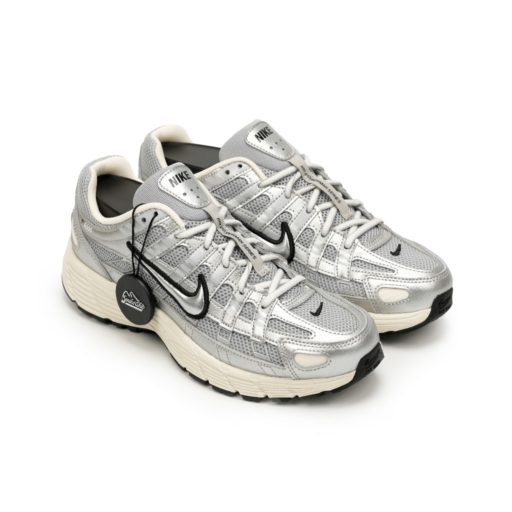 Nike P-6000 Metallic Silver Black GS