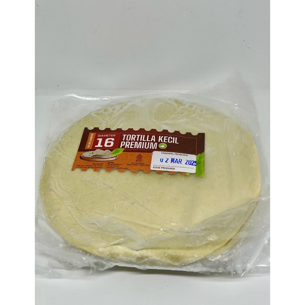 

Tortilla Premium 16cm Isi 20 lembar Tortilla Kulit Kebab Halal