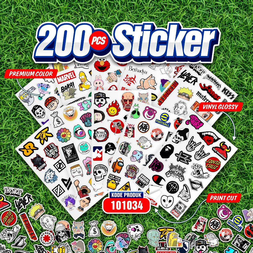 

STIKER CASE HYPEBEAST 200 PCS STICKER RANDOM VINYL LAPTOP HP MOTOR HELM MOBIL TUMBLER 101034