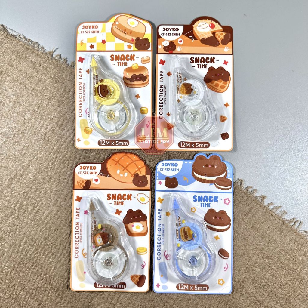 

D3W! JOYKO TIP EX KERTAS / TIP EX ROLL CT-522 LENGKAP (12PCS) CORRECTION TAPE