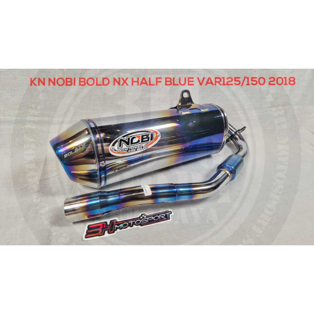 KNALPOT NOBI BOLD NX HALF BLUE VARIO125 - VARIO150 2018