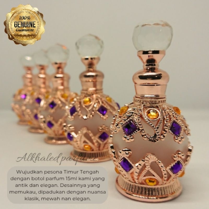 Botol Antik Dan Mewah/ Botol Parfum Antik Elegan Arab saudi 15ml