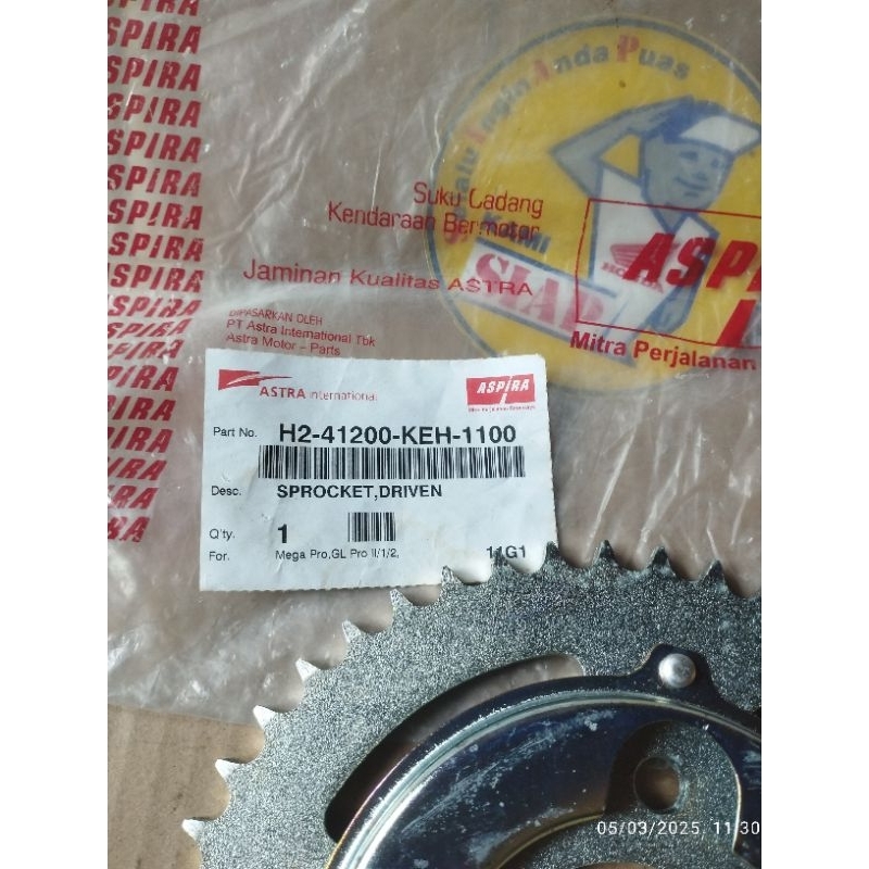 Gear Gir Gigi Roda Belakang Honda Gl Max Glmax Gl Pro Glpro Neotech Megapro Mega Pro Lama Hiu New Pr