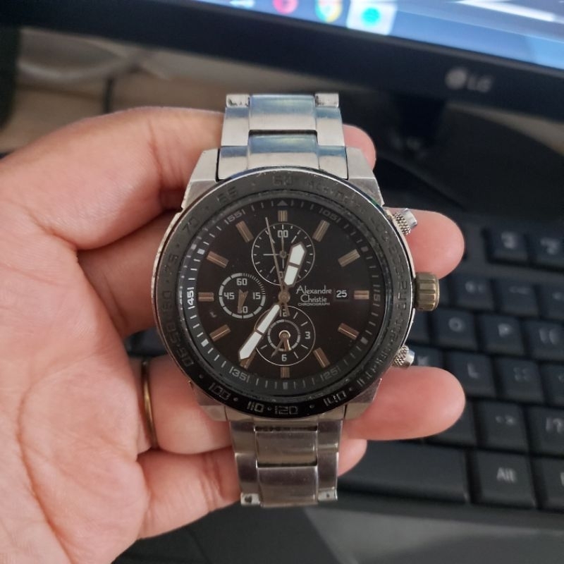 PRLEOVED JAM TANGAN PRIA ALEXANDRE CHRISTIE AC6220 AC 6220 ORIGINAL SECOND