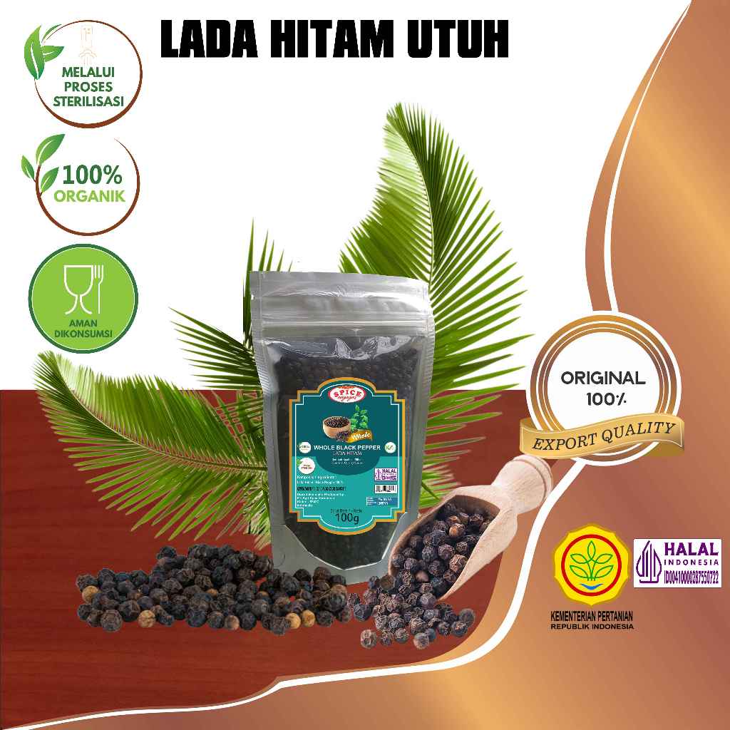 

Spice Voyages Whole Black Pepper (100gr) / Lada Hitam (100gr)