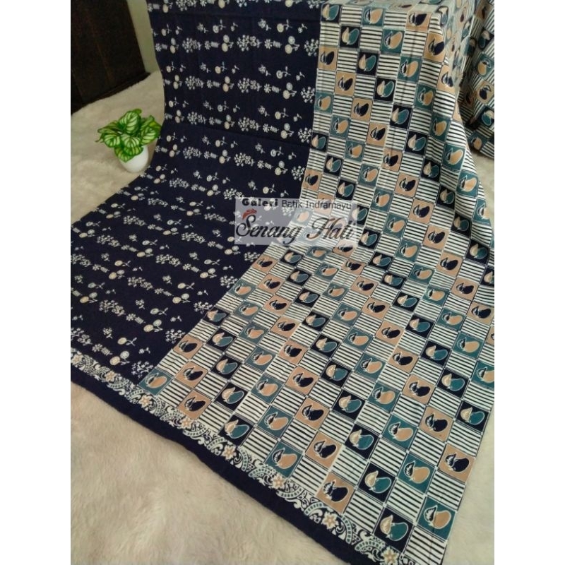Kain Batik Cap dimensi 2 motif coksu,navy,denim