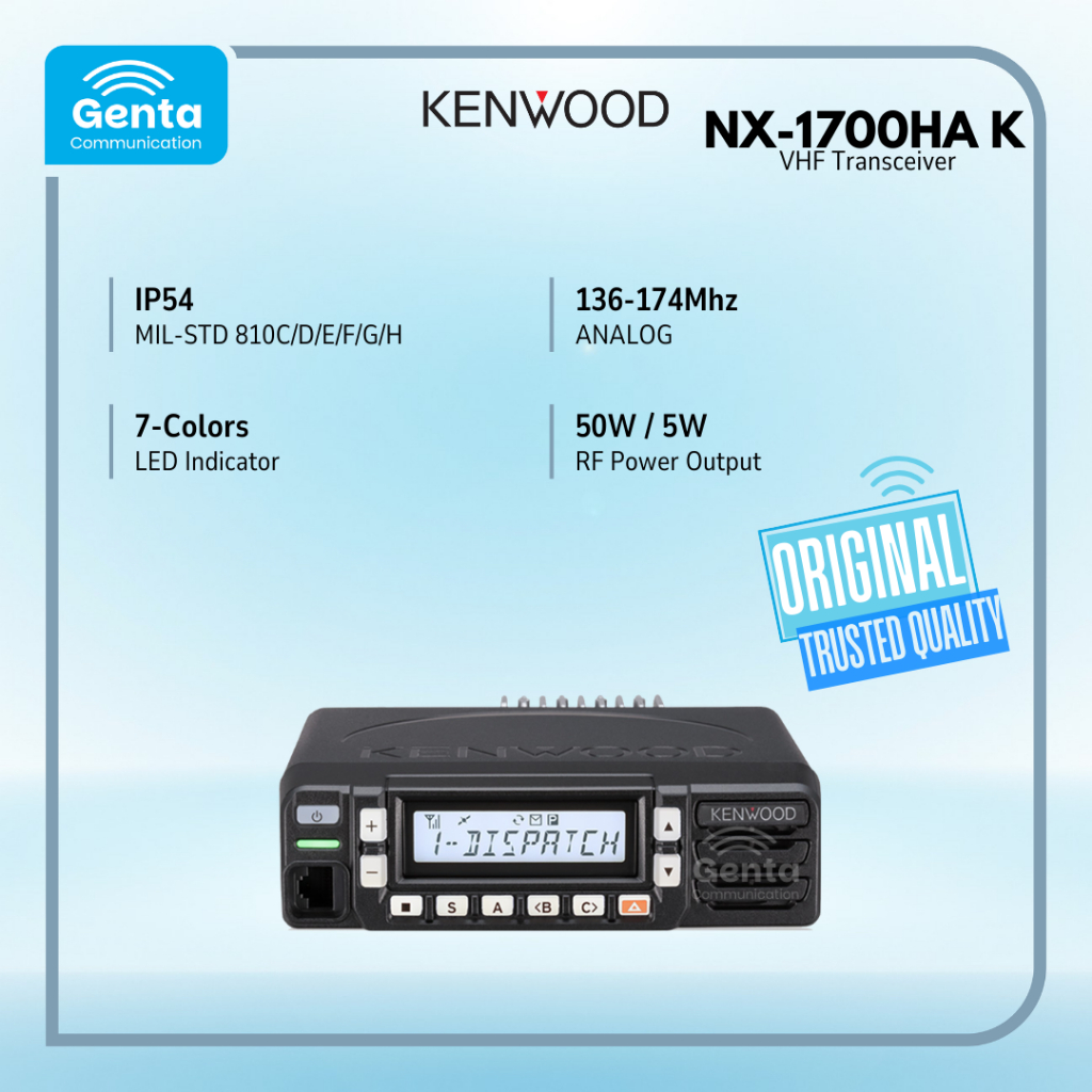 RADIO RIG KENWOOD NX1700H / RADIO RIG KENWOOD NX1700 / NX-1700H  NX 1700 VHF 136-174Mhz ANALOG GARAN