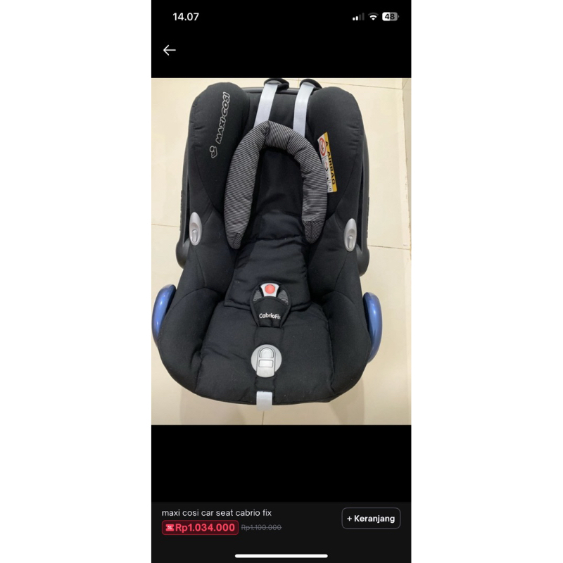 maxi cosi cabriofix carseat