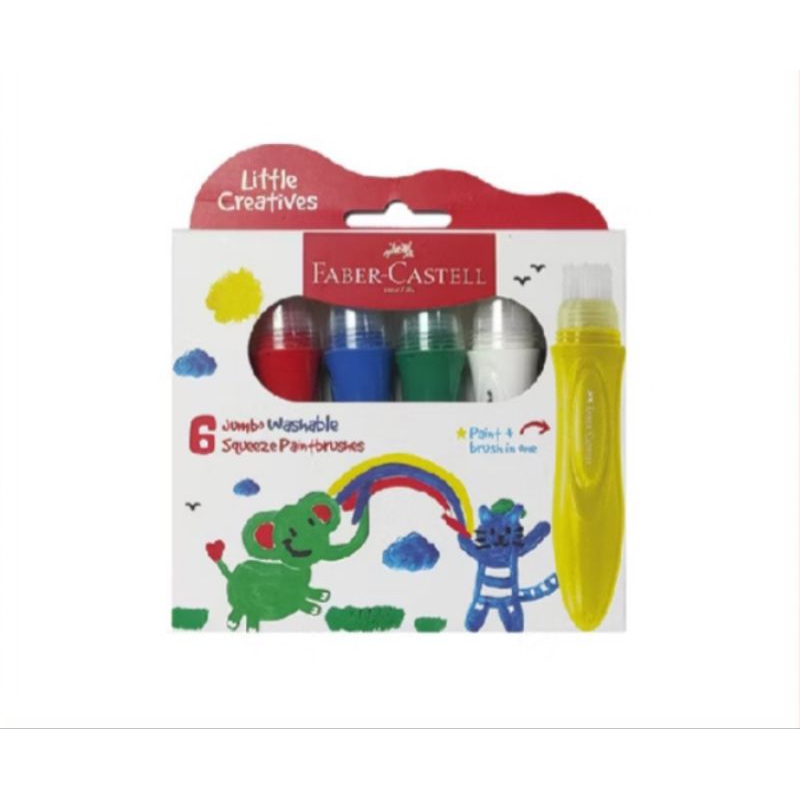 

Faber castell 6 Jumbo creamy crayons... Crayon Anak model putar 6 warna...