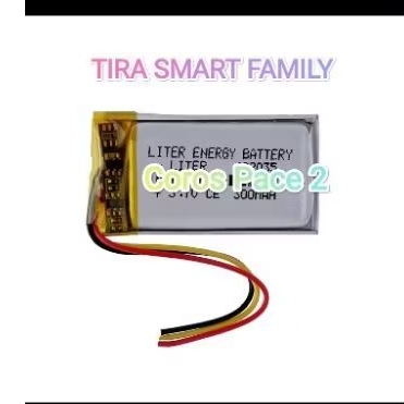 Replika baterai Coros Pace 2 250mAh baterai dengan 3 kabel
