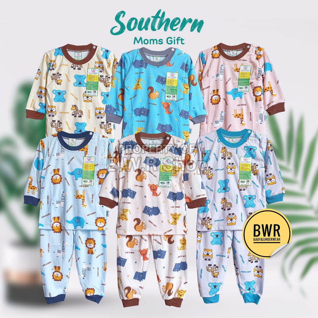 PROMO TERBARU [ 3 Setel ] Setelan PANJANG Moms Gift Terbaru Setelan Piyama Baju Tidur Anak Unisex (