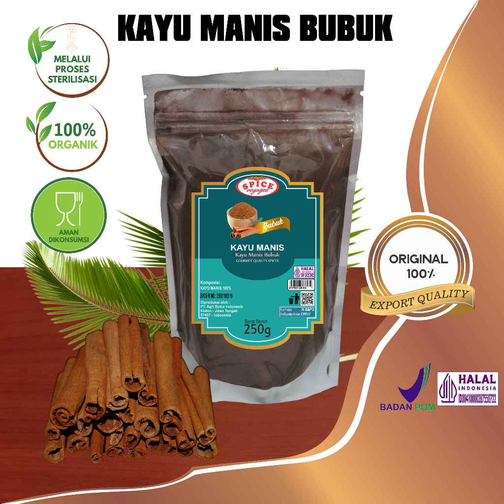 

Spice Voyages Ground Cinnamon (250gr) / Kayu Manis Bubuk (250gr)