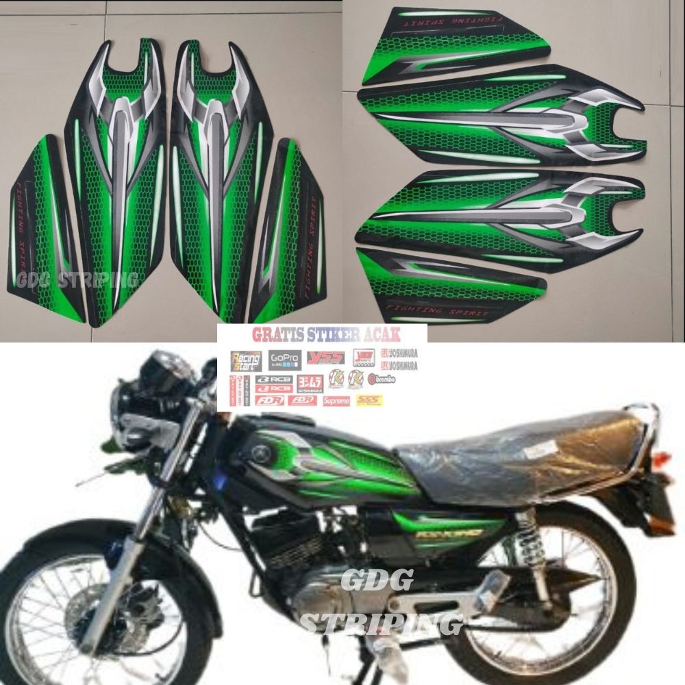 Striping Stiker Yamaha Rx King 2007 Hijau Murah GDG