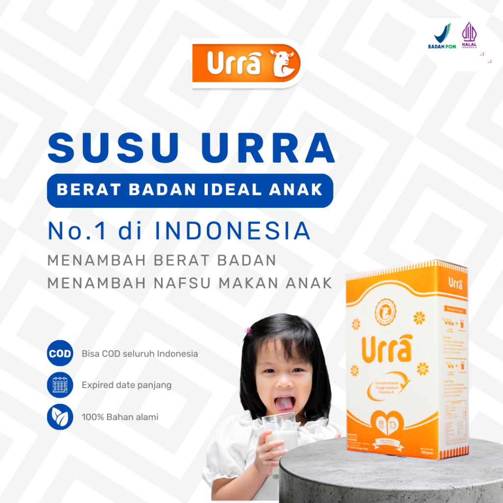 

URRA Susu Kambing Saneen Untuk Penambah Berat Badan & Tinggi Badan Anak - 1 Box